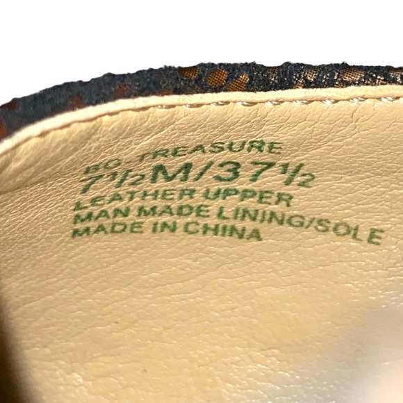 BCBGeneration Treasure Red Gold Leather Snake Print Heel Pointy Toe Pump sz 7.5 - Picture 11 of 13